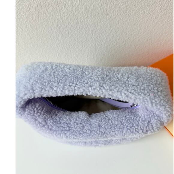 BY FAR Baby Cush‎ Lilac Shearling Chain Strap Shoulder Bag - Picture 6 of 7